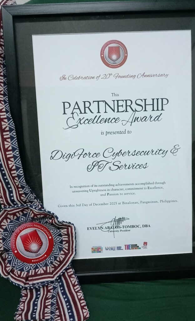 Digiforce Receive Recognition from the University of Eastern Pangasinan (UEP)