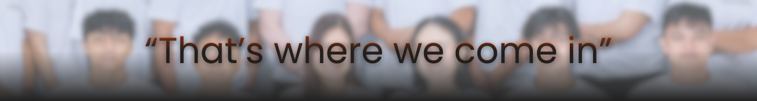 That's where we come in